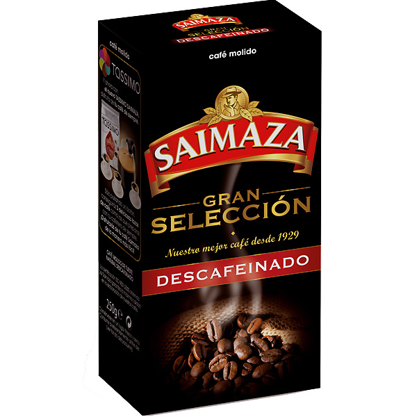 CAFE SAIMAZA MOLIDO G/SELECC DESCAFE 250 GR